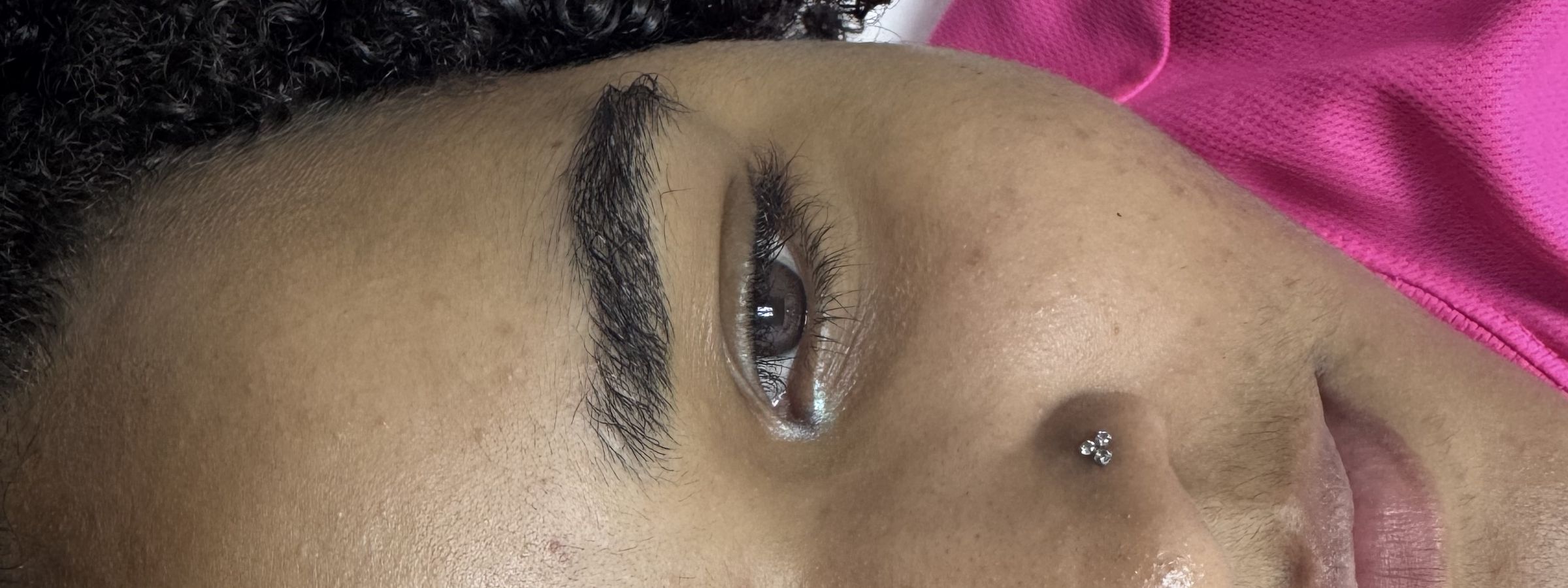 Client brows after brow lamination at Ellimak Aesthetics