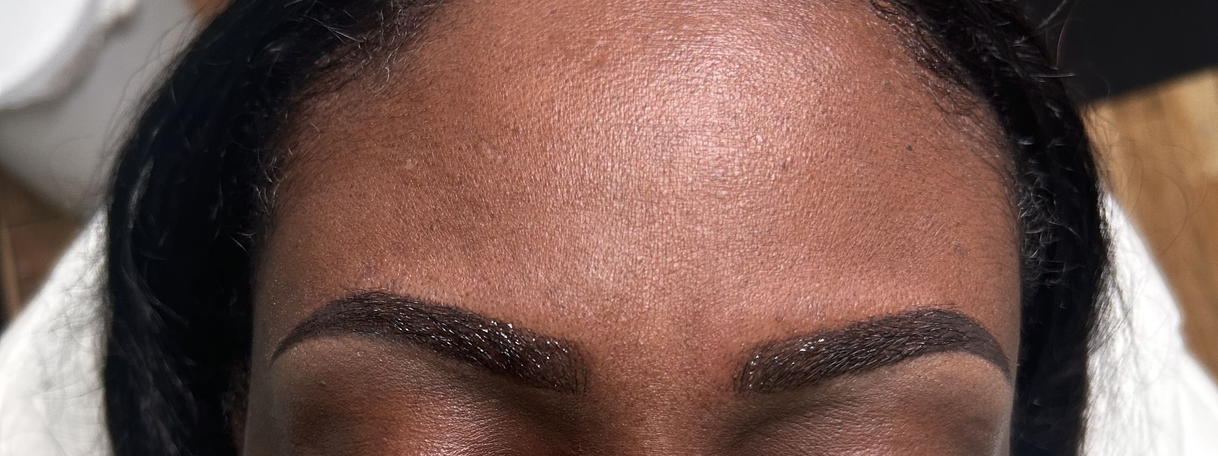 Client brows after microshading at Ellimak Aesthetics