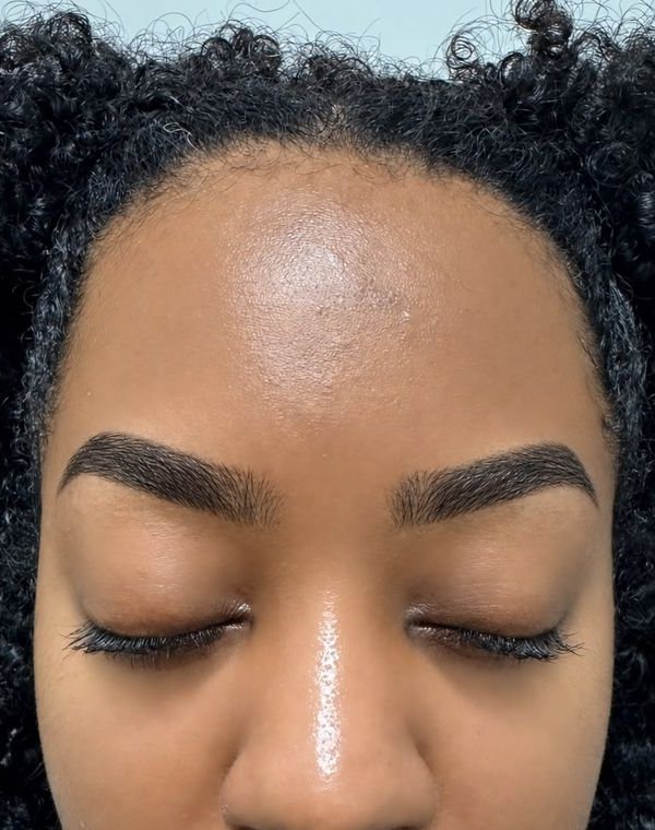 After velvet brows: the same client once the treatment is done